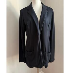J. Jill Black Ponte Blazer Jacket Womens Size Small Capsule Office Academia